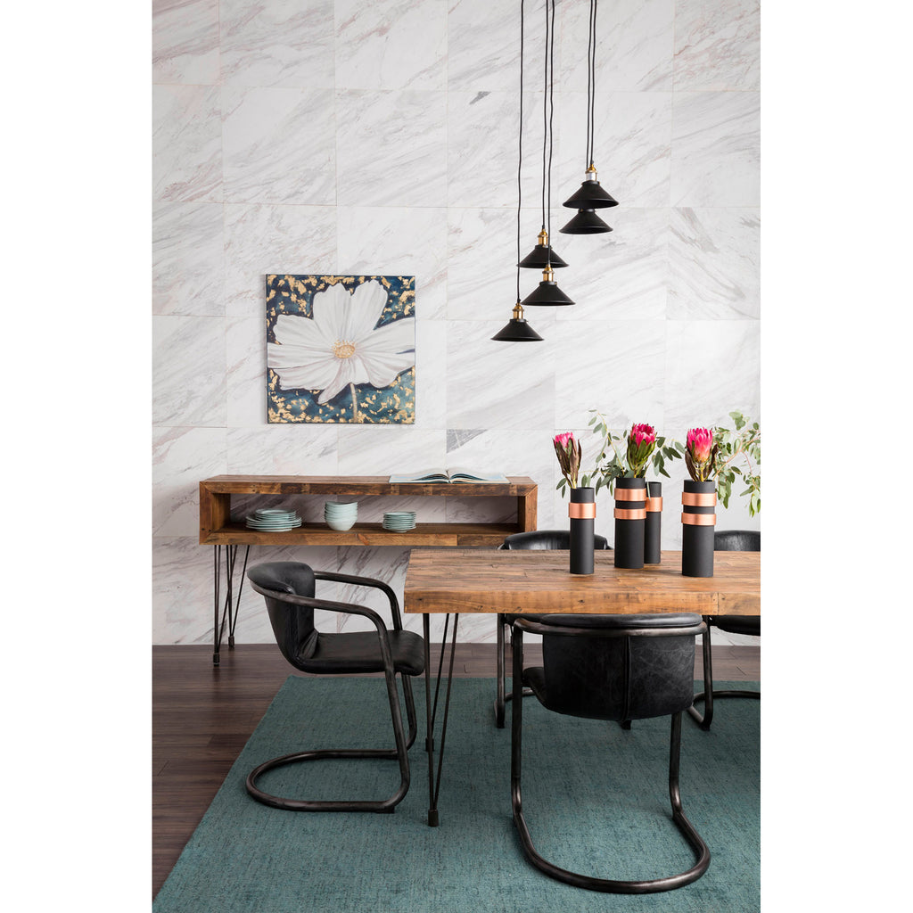 Freeman Dining Chair Onyx Black Leather - Set Of Two - 1630Living