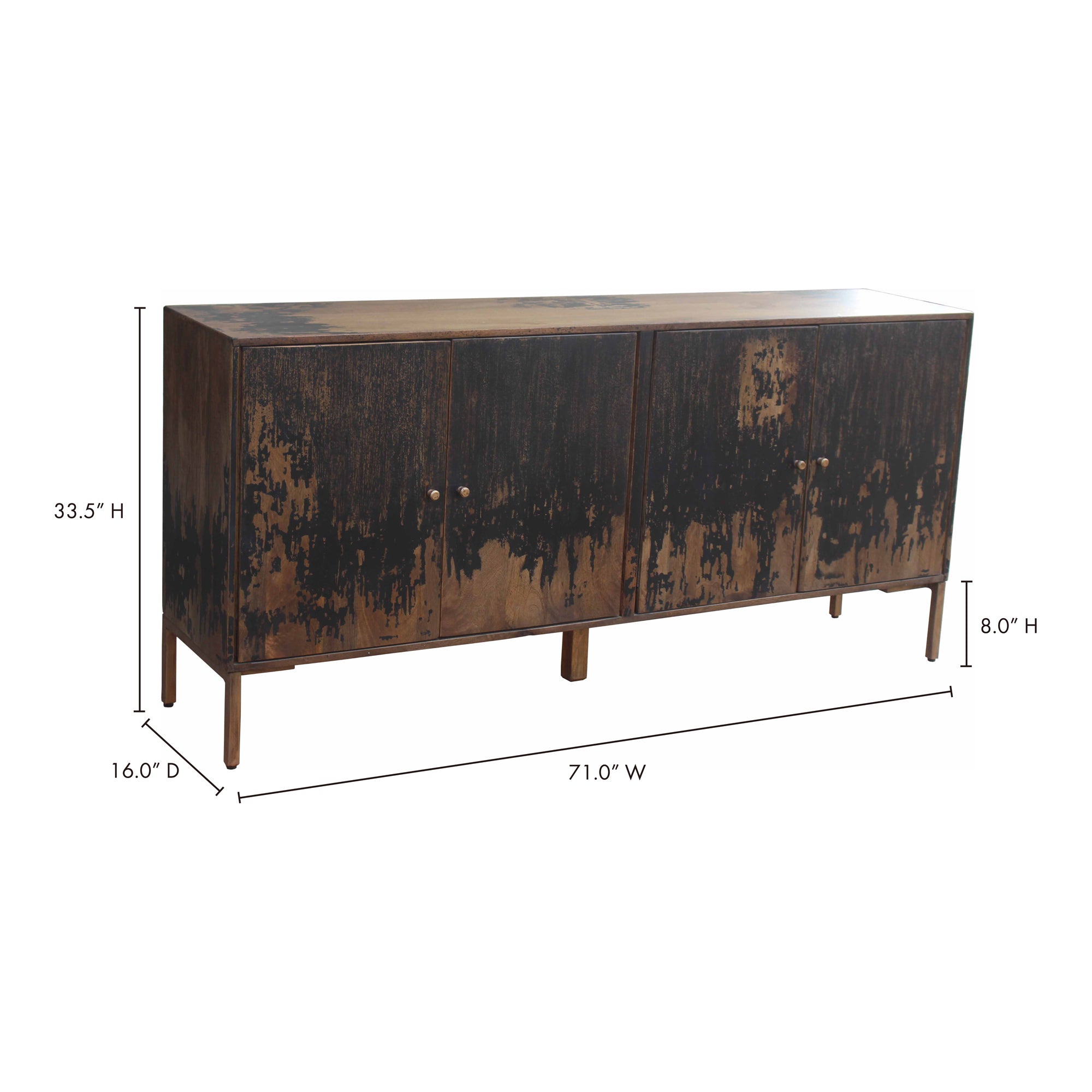 Artists Sideboard Large Black - 1630Living