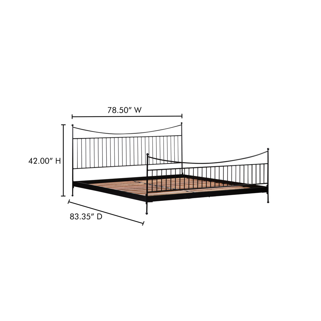 Monet King Bed Black - 1630Living