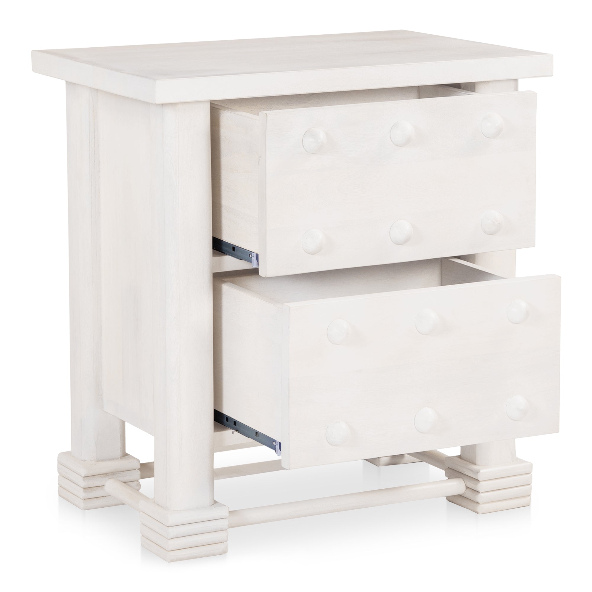 Clement Nightstand Whitewashed - 1630Living