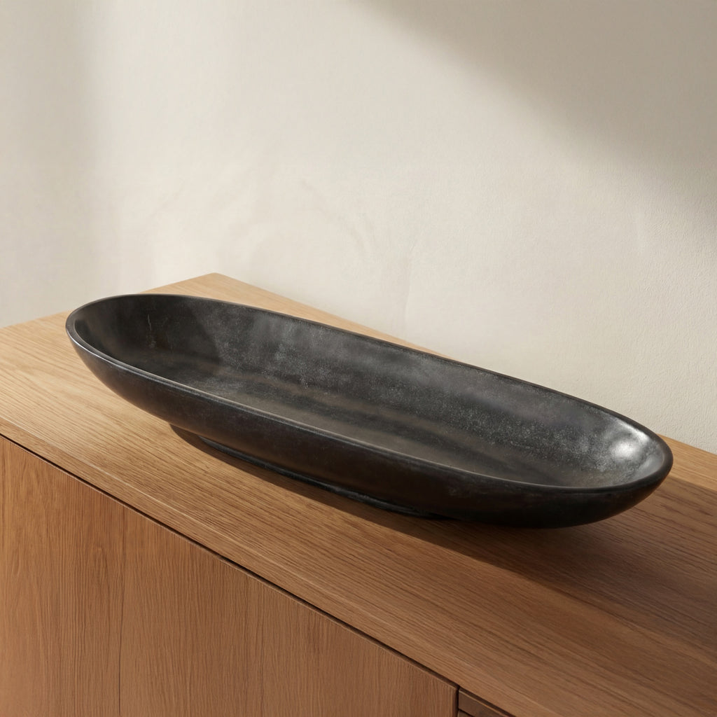 Venetia Tray Black Marble - 1630Living