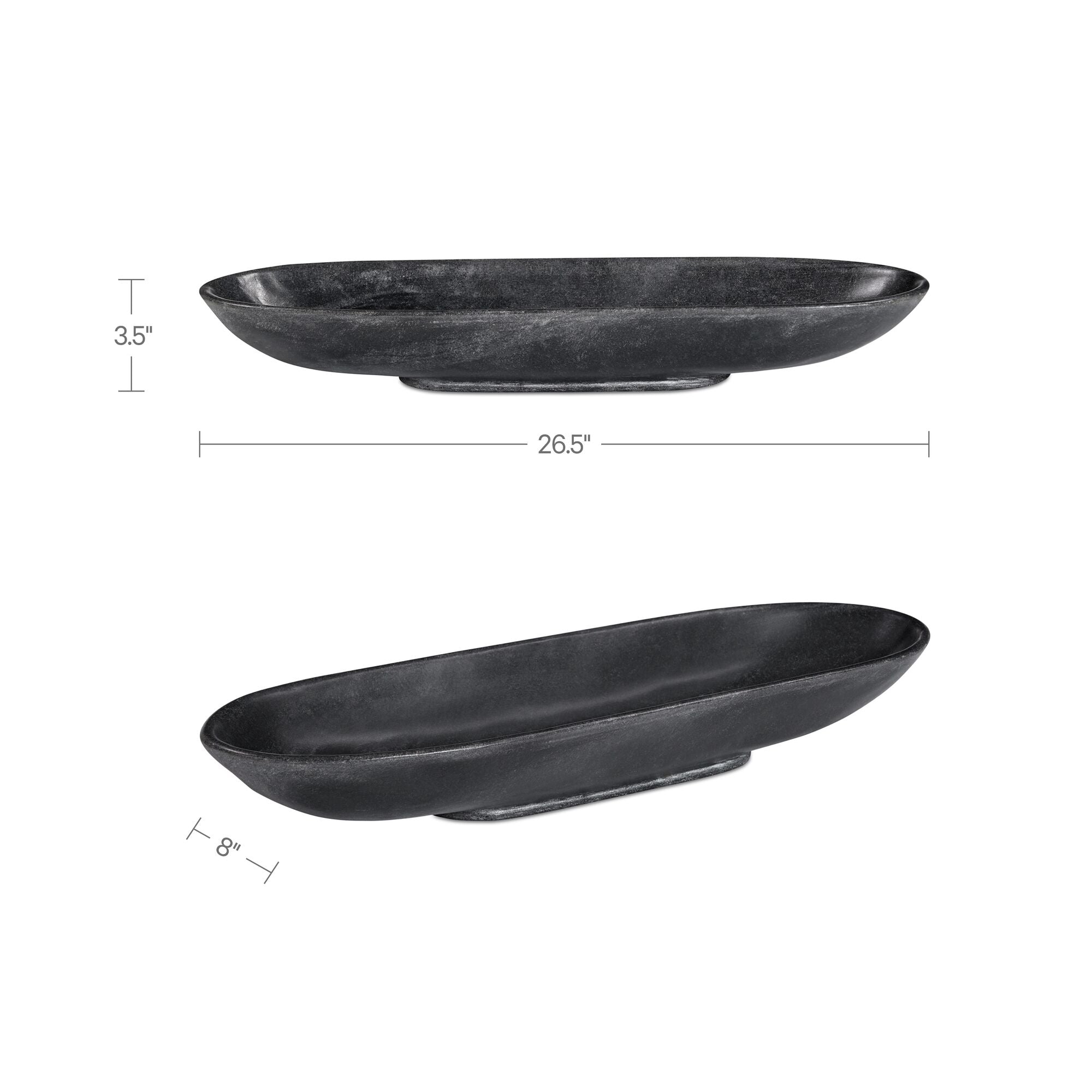Venetia Tray Black Marble - 1630Living