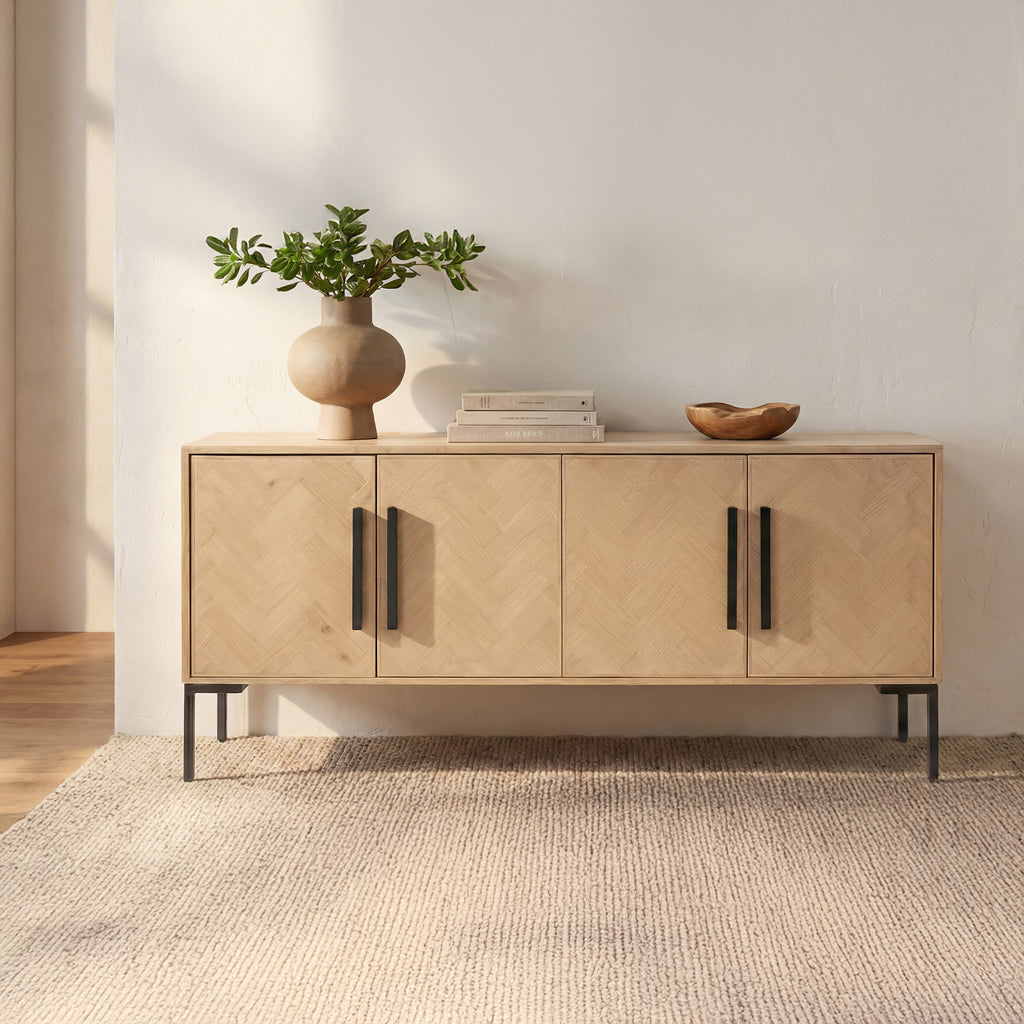 Fishbone Sideboard Natural - 1630Living