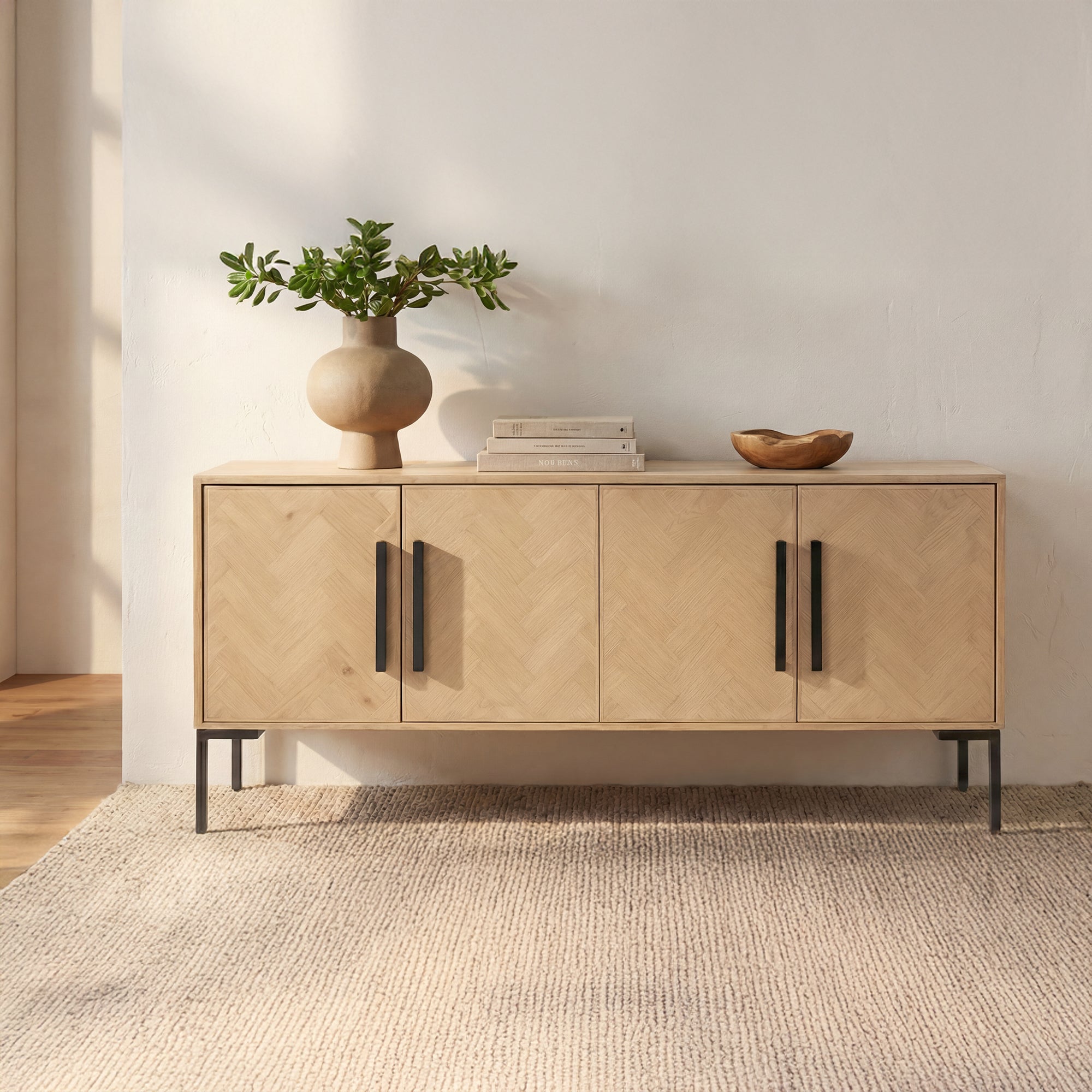 Fishbone Sideboard Natural - 1630Living