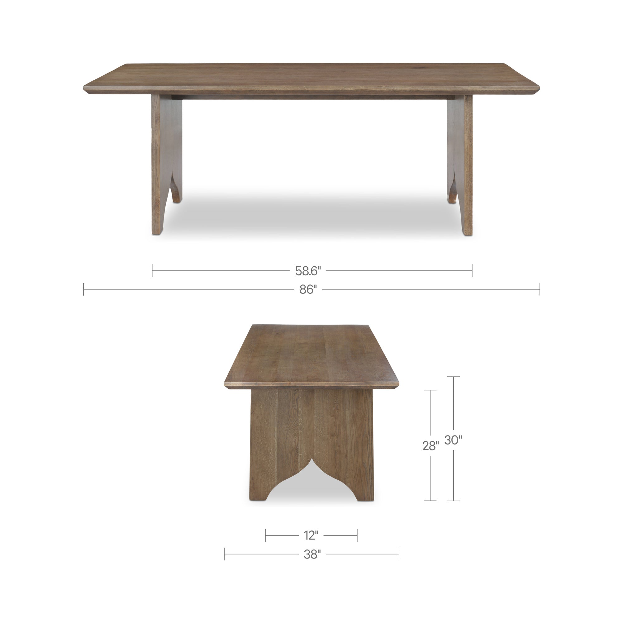 Lake Dining Table Brown - 1630Living