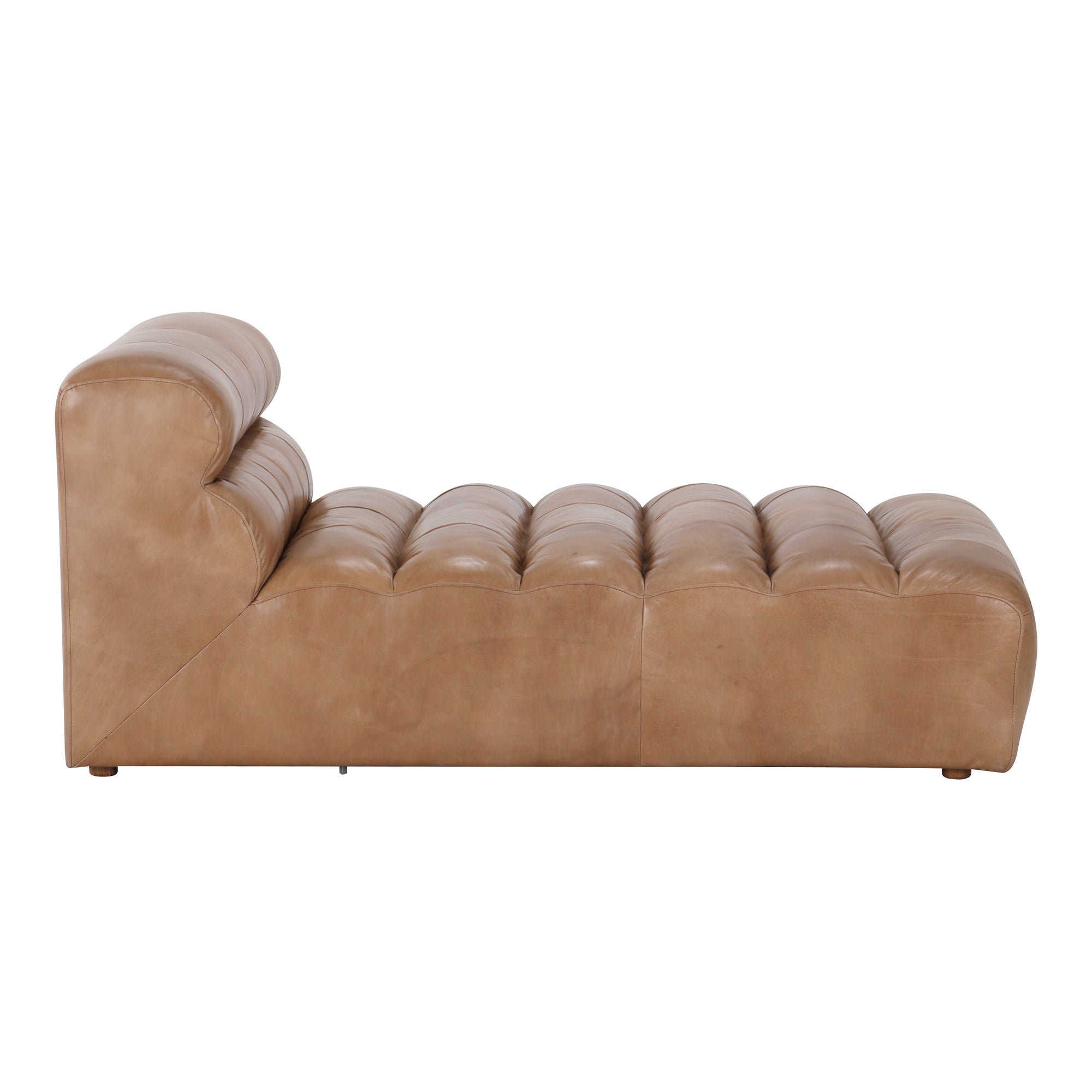Ramsay Leather Chaise Tan - 1630Living