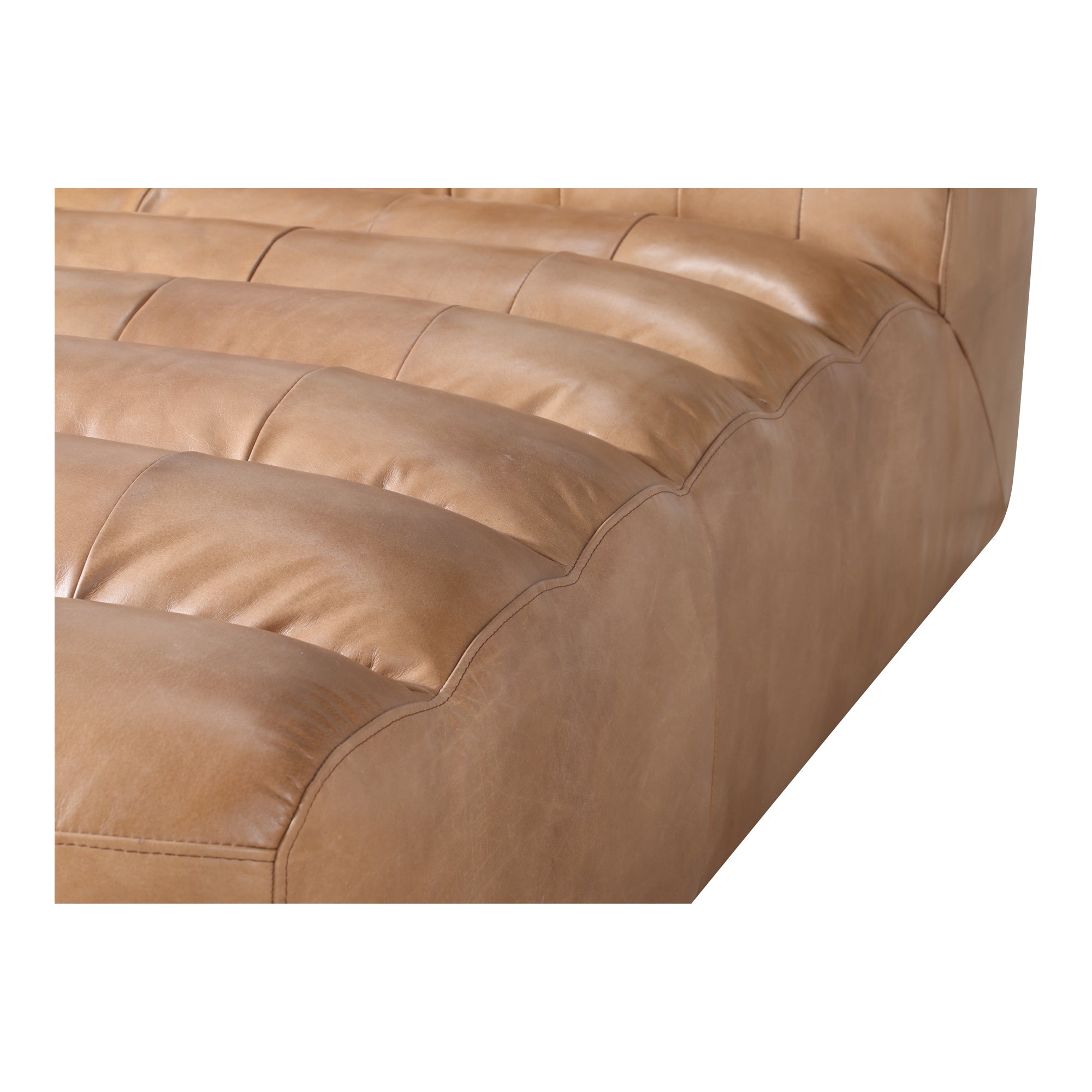 Ramsay Leather Chaise Tan - 1630Living