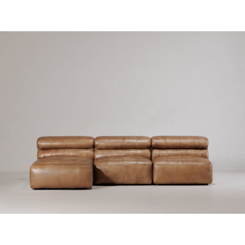 Ramsay Leather Chaise Tan - 1630Living