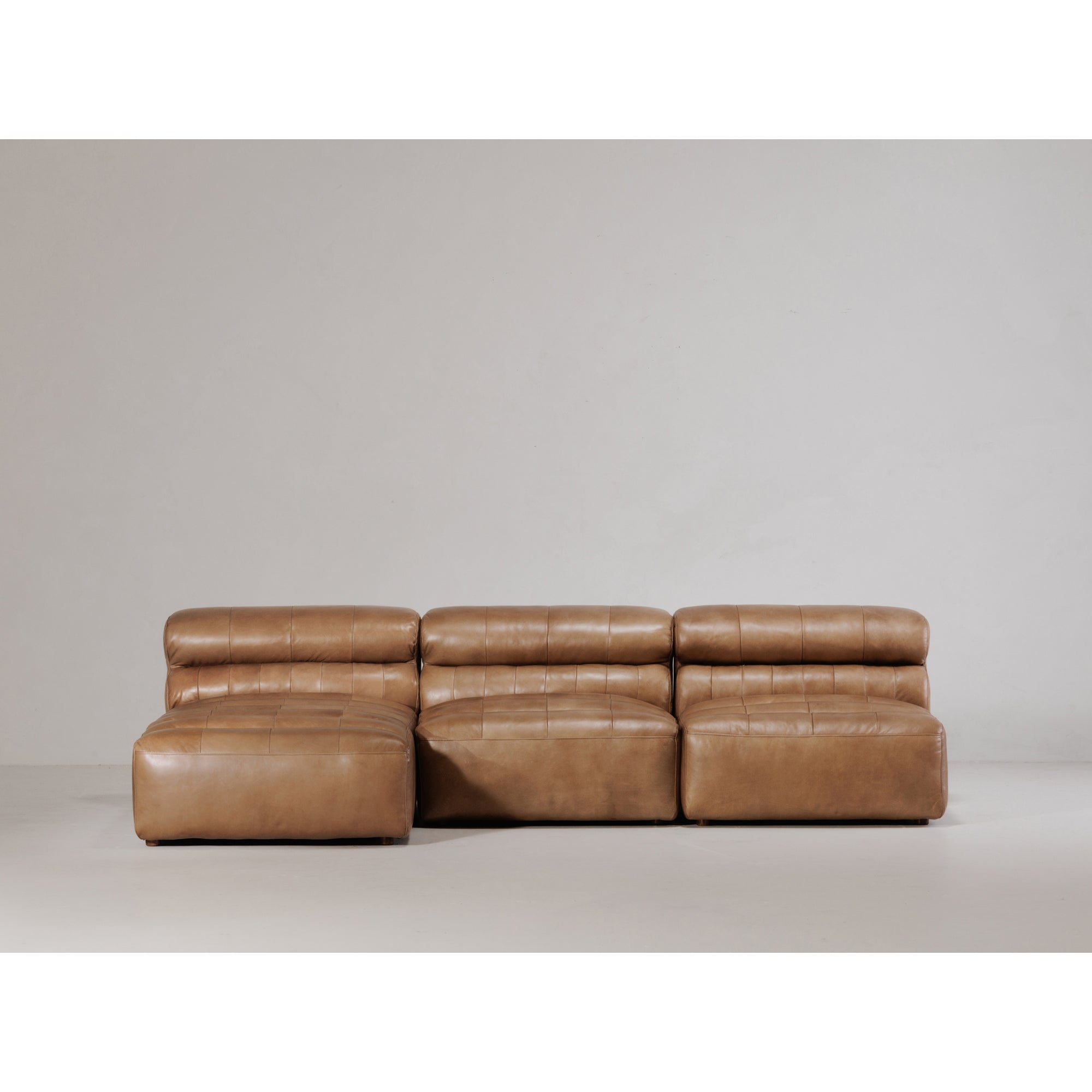 Ramsay Leather Chaise Tan - 1630Living