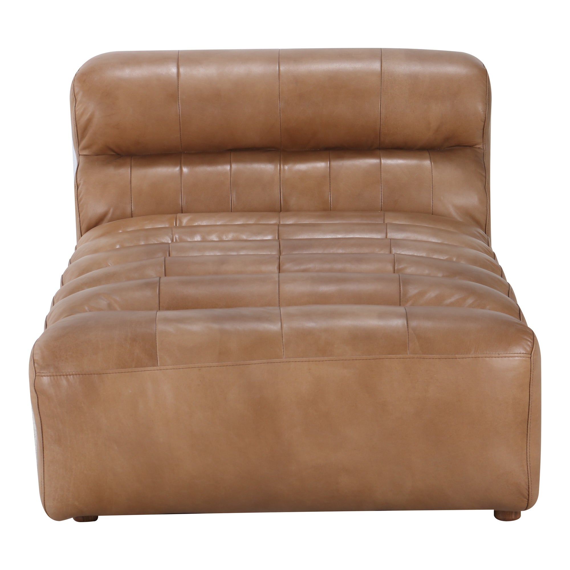 Ramsay Leather Chaise Tan - 1630Living