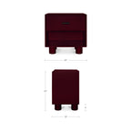 Jolene Nightstand Deep Red - 1630Living