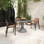 Soren Outdoor Dining Chair Black - Set of Two - 1630Living