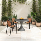 Soren Outdoor Dining Chair Black - Set of Two - 1630Living