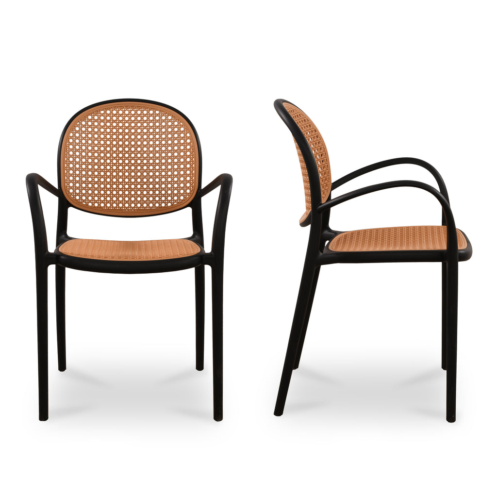 Soren Outdoor Dining Chair Black - Set of Two - 1630Living
