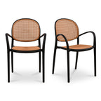 Soren Outdoor Dining Chair Black - Set of Two - 1630Living