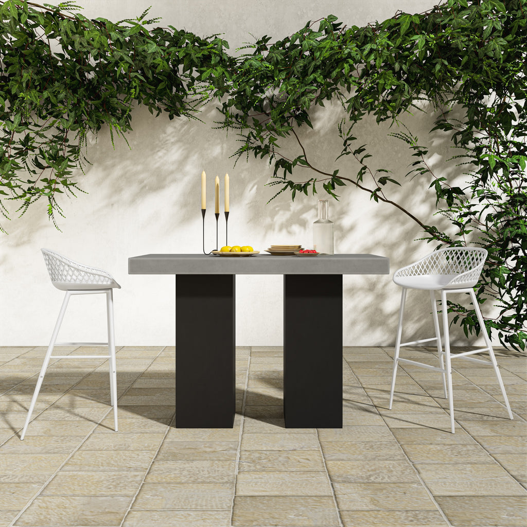 Piazza Outdoor Barstool White - Set Of Two - 1630Living