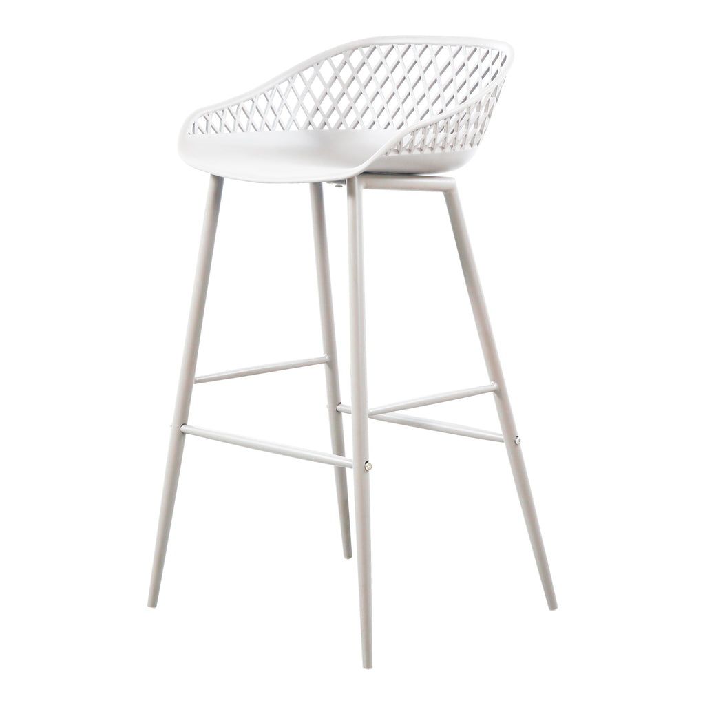 Piazza Outdoor Barstool White - Set Of Two - 1630Living