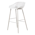 Piazza Outdoor Barstool White - Set Of Two - 1630Living