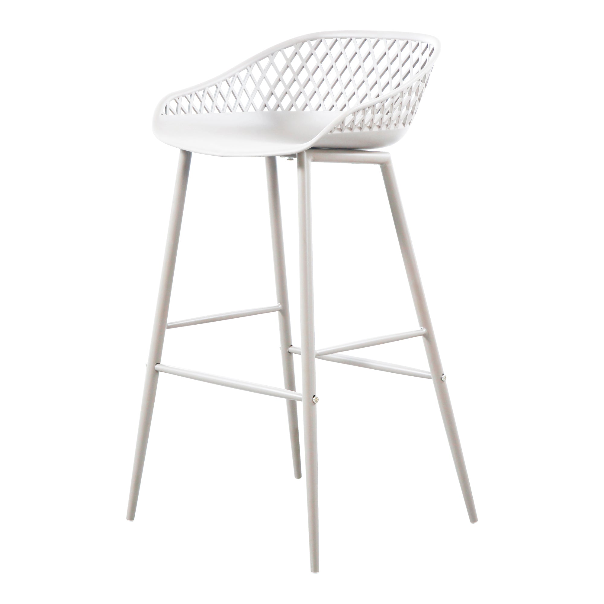 Piazza Outdoor Barstool White - Set Of Two - 1630Living