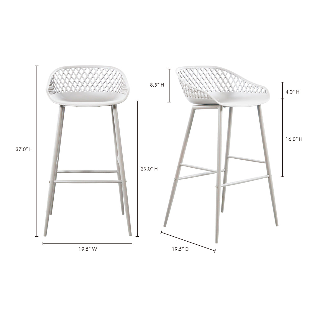 Piazza Outdoor Barstool White - Set Of Two - 1630Living