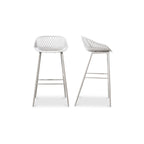 Piazza Outdoor Barstool White - Set Of Two - 1630Living