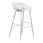 Piazza Outdoor Barstool White - Set Of Two - 1630Living