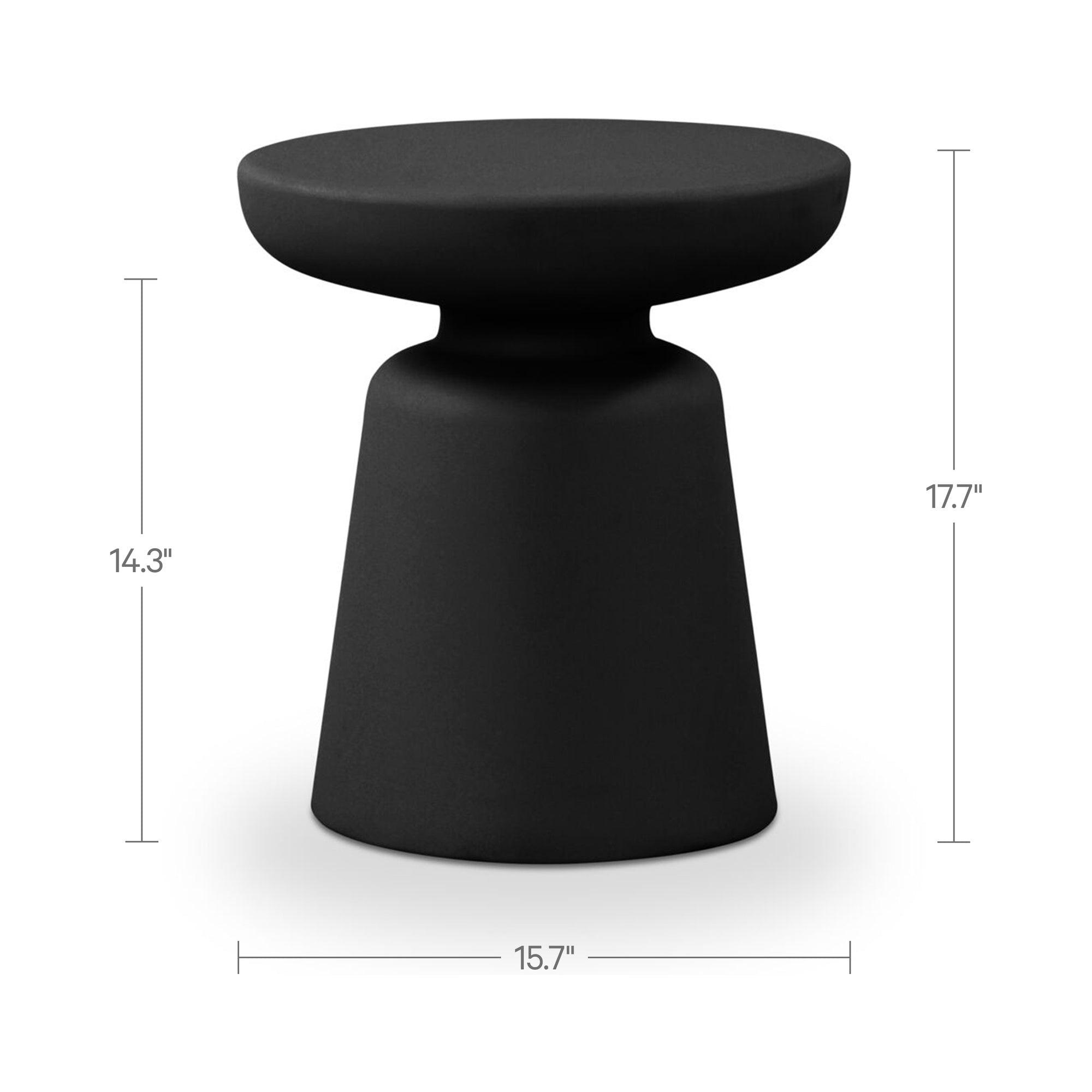 Ruth Outdoor Side Table Black - 1630Living