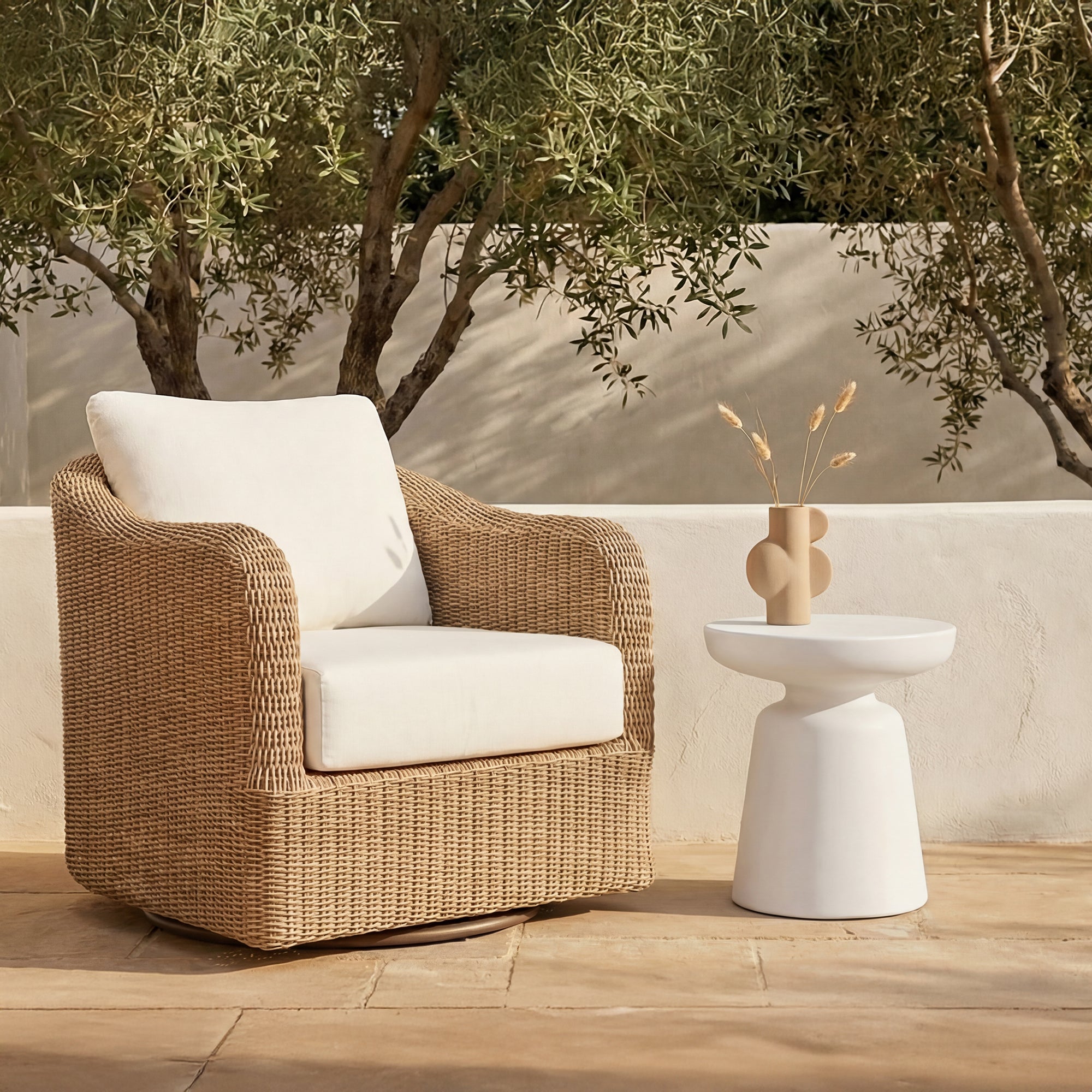 Ruth Outdoor Side Table White - 1630Living