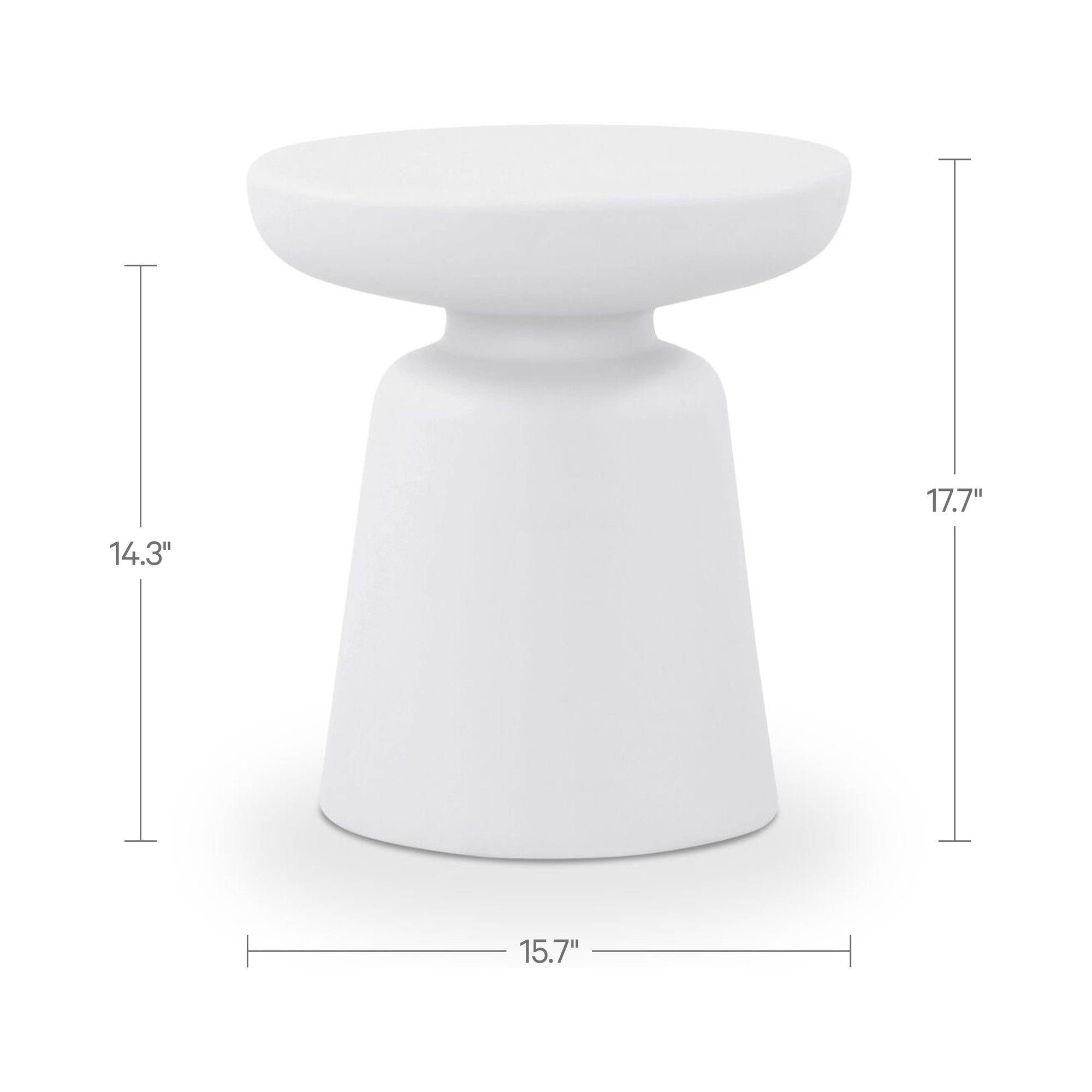 Ruth Outdoor Side Table White - 1630Living