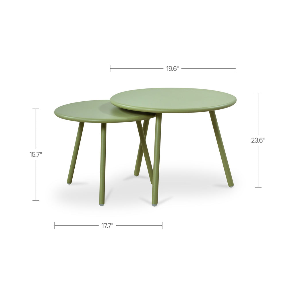 Kari Outdoor Nesting Coffee Table Green - 1630Living