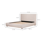 Luzon Queen Bed Light Grey - 1630Living