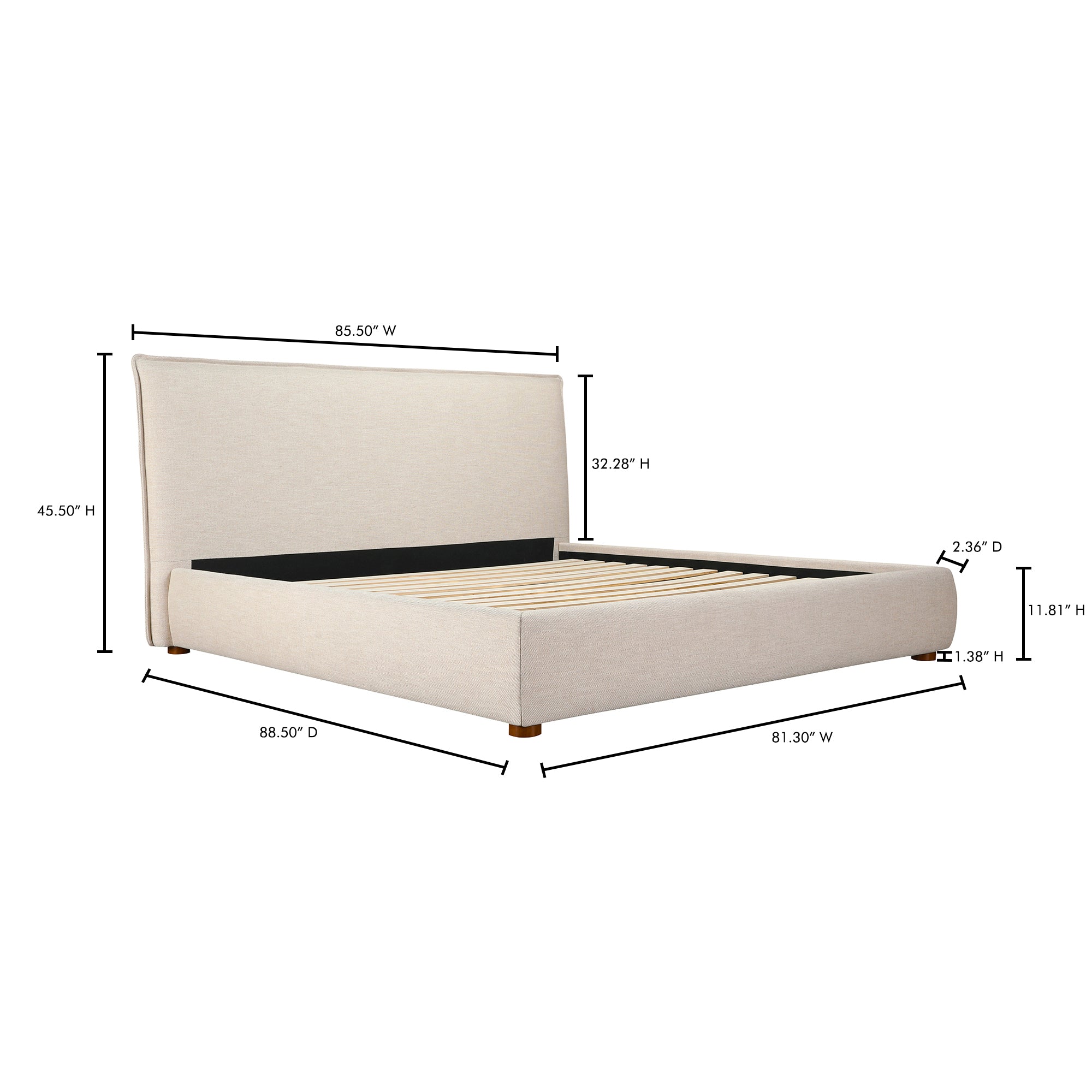 Luzon King Bed Wheat - 1630Living