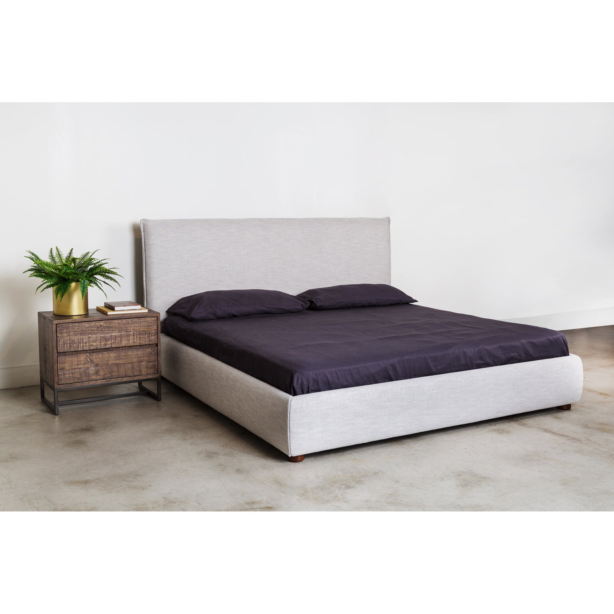 Luzon King Bed Light Grey - 1630Living