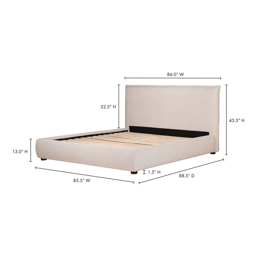 Luzon King Bed Light Grey - 1630Living