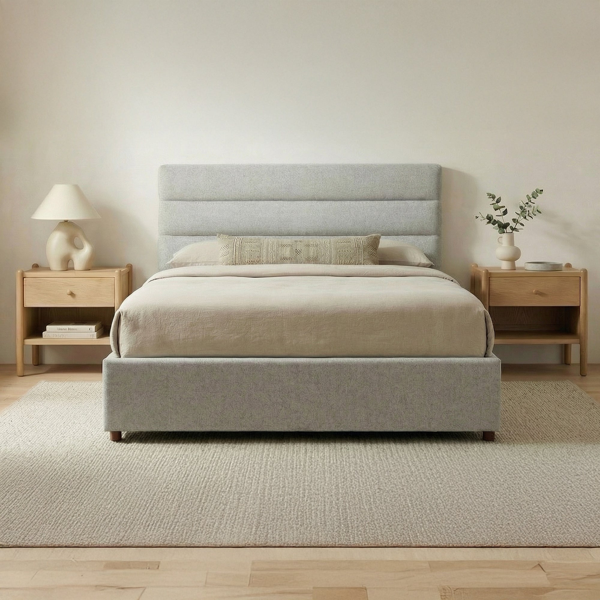 Takio Queen Bed Light Grey - 1630Living