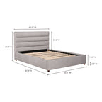 Takio Queen Bed Light Grey - 1630Living