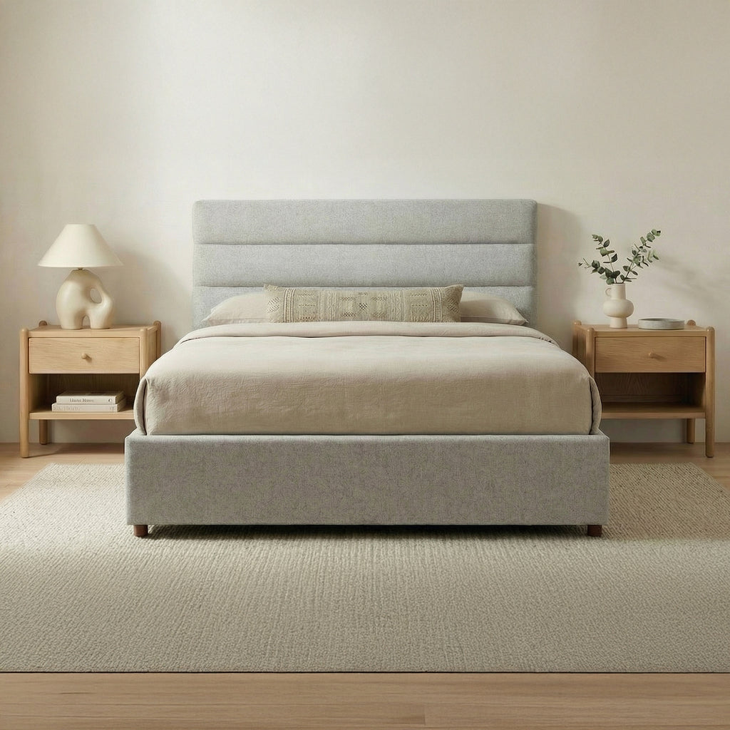 Takio King Bed Light Grey - 1630Living