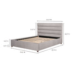Takio King Bed Light Grey - 1630Living