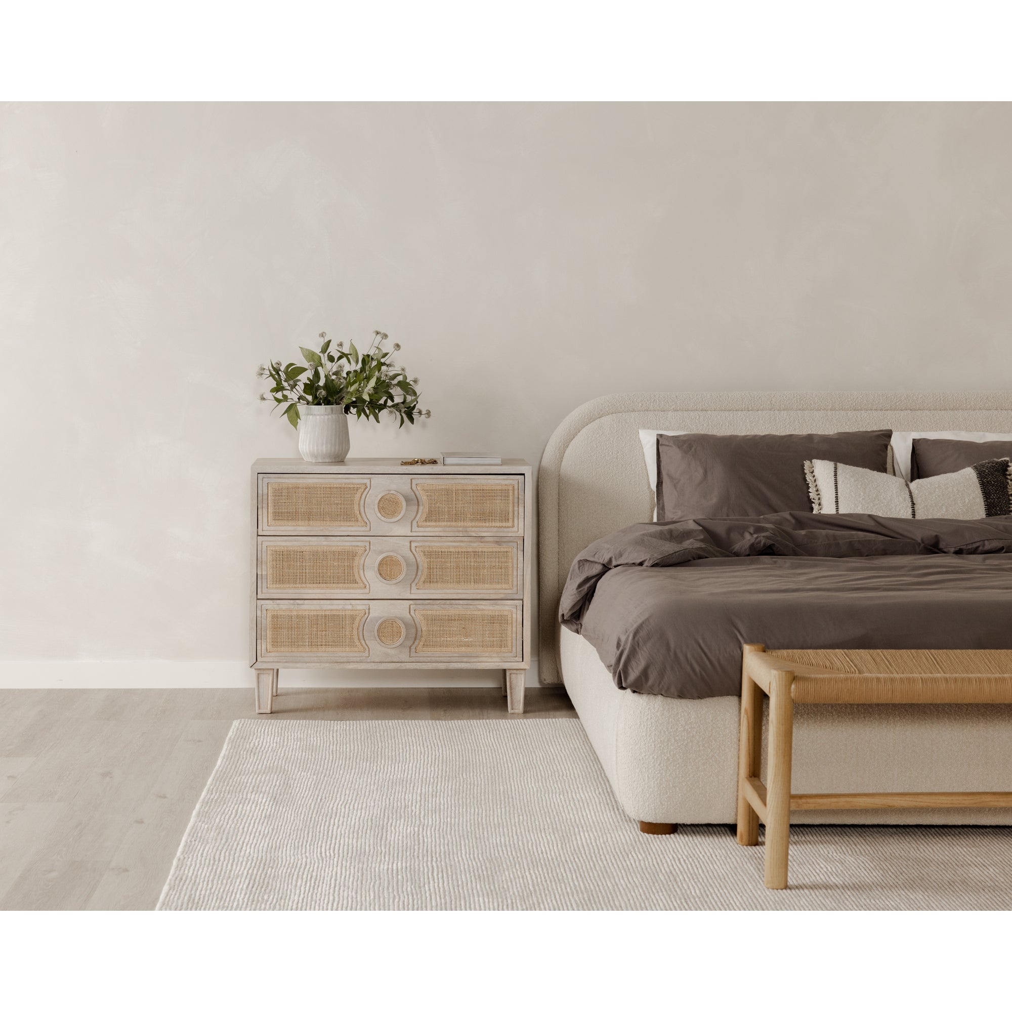 Colin King Bed Oatmeal - 1630Living