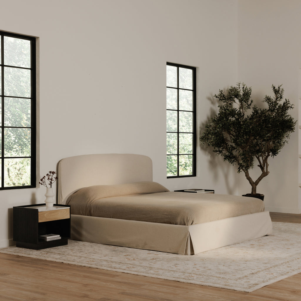 Joan Queen Storage Bed Cream - 1630Living