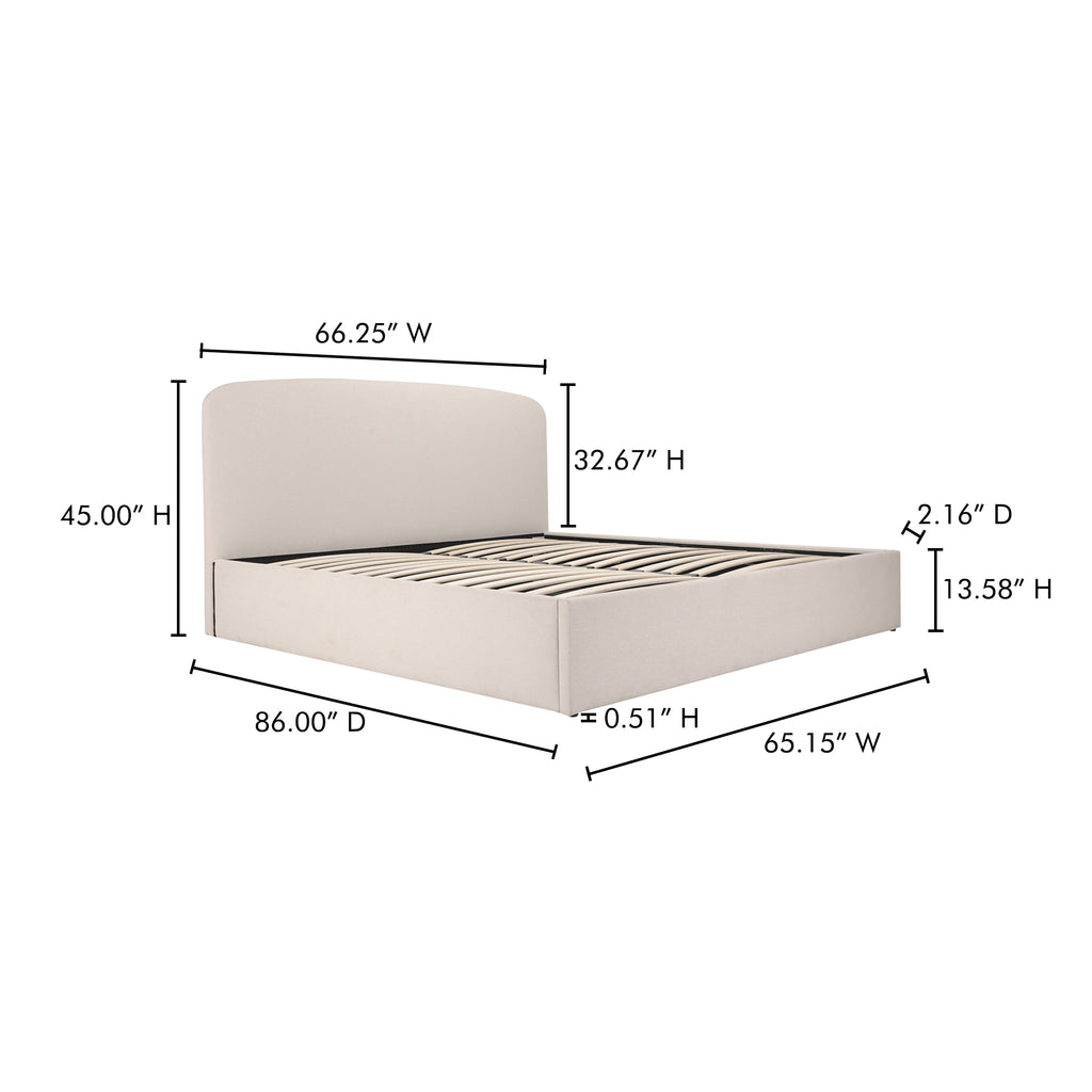 Joan Queen Storage Bed Cream - 1630Living
