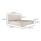 Joan Queen Storage Bed Cream - 1630Living
