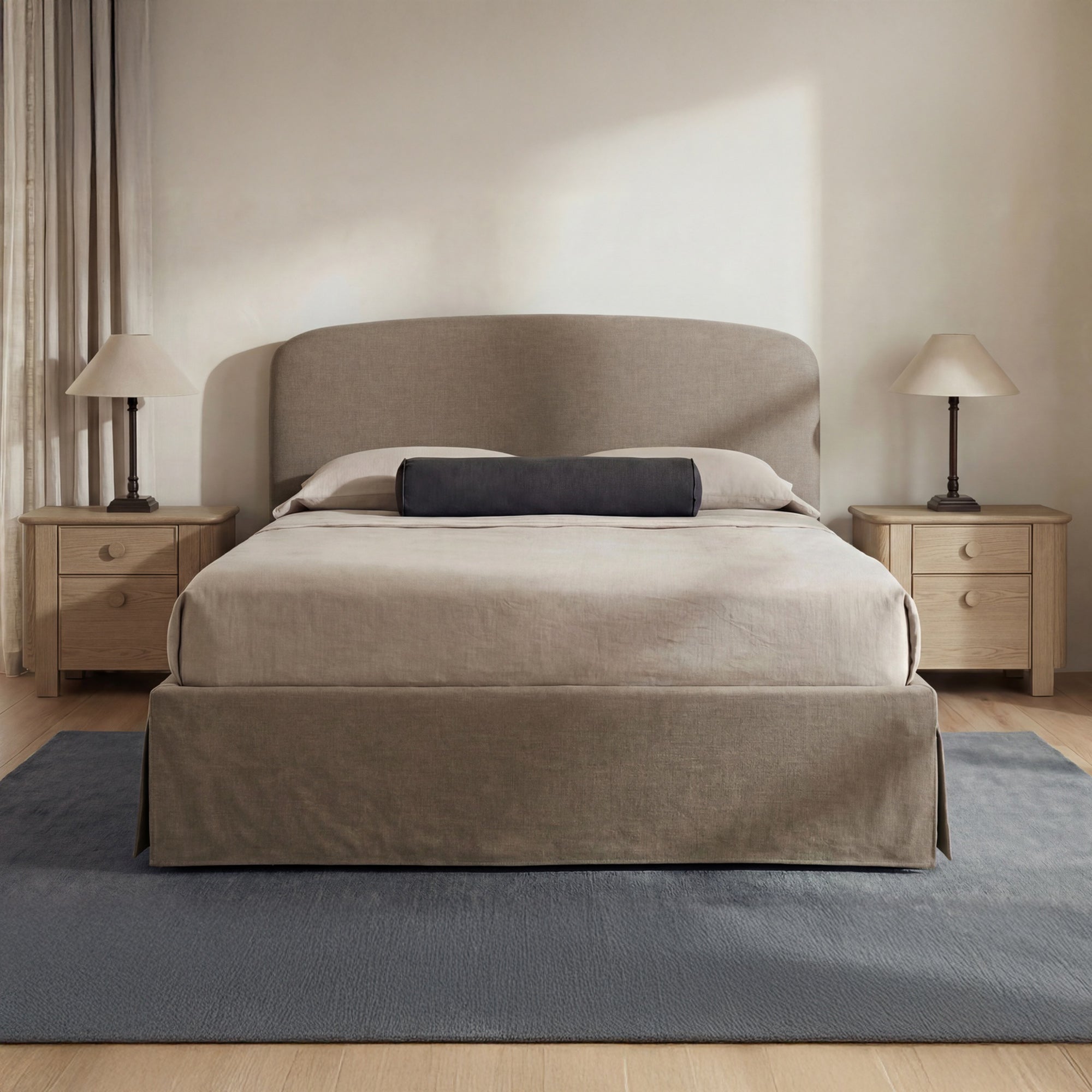 Joan Queen Storage Bed Taupe - 1630Living