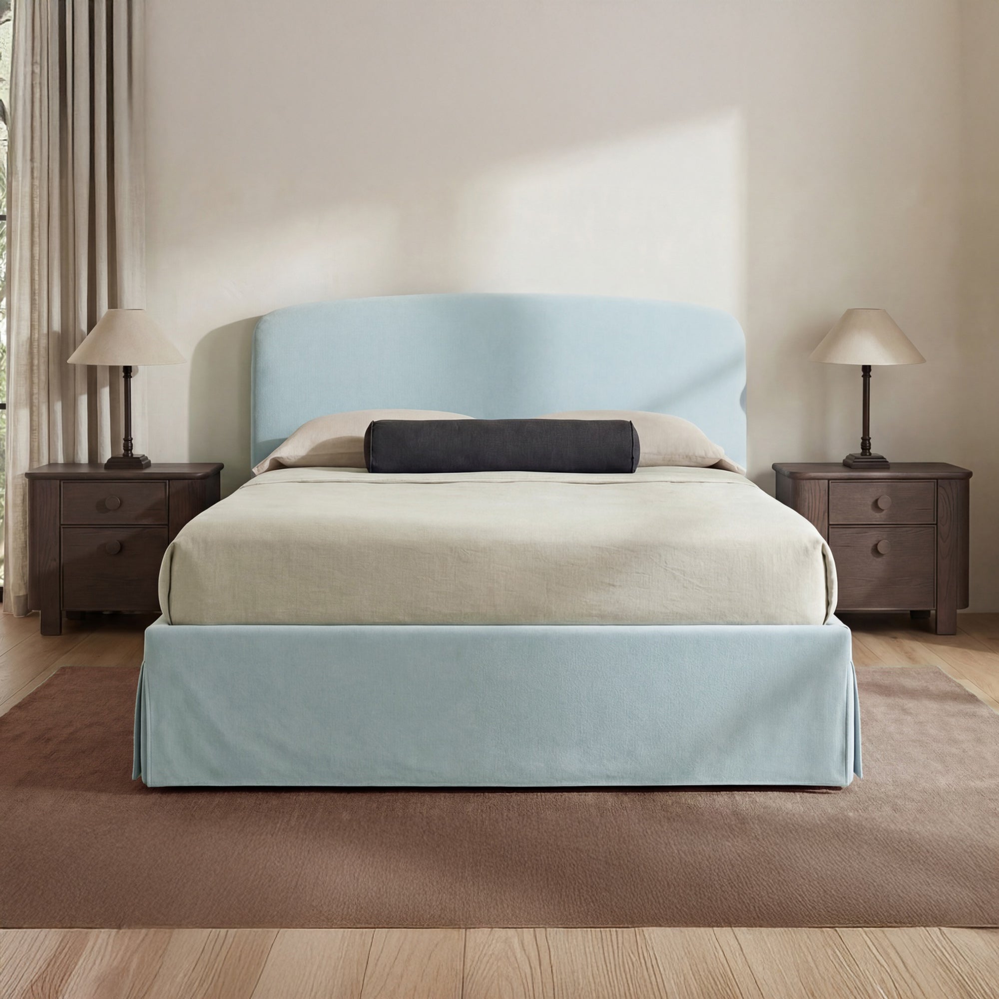 Joan Queen Storage Bed Light Blue - 1630Living