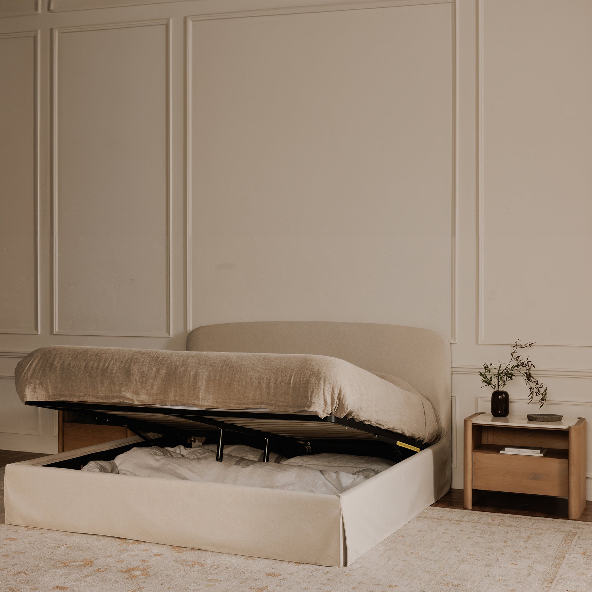 Joan King Storage Bed Cream - 1630Living