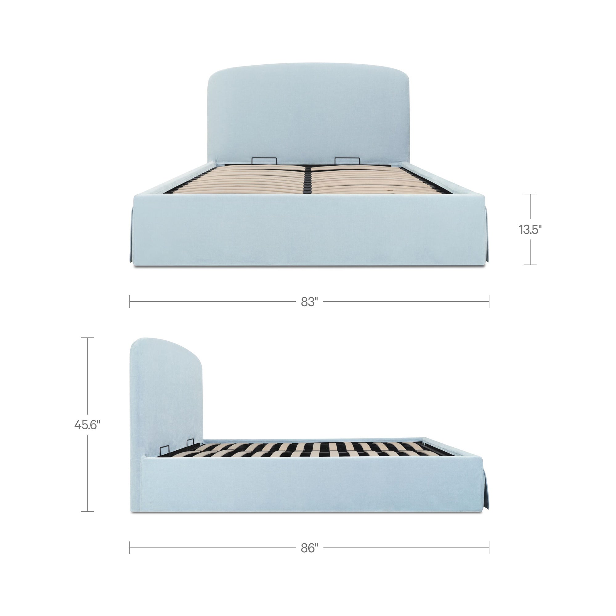 Joan King Storage Bed Light Blue - 1630Living