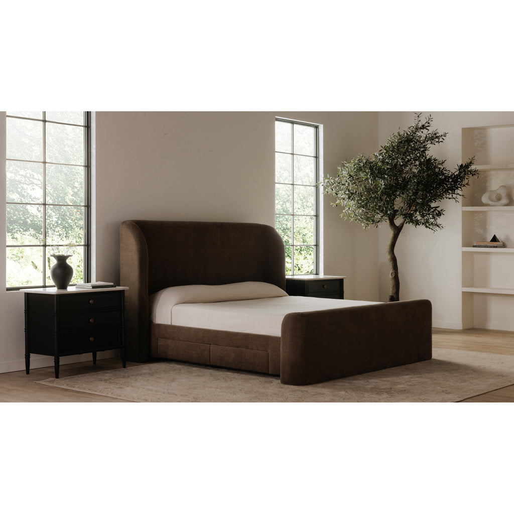 Sophia King Storage Bed Brown - 1630Living