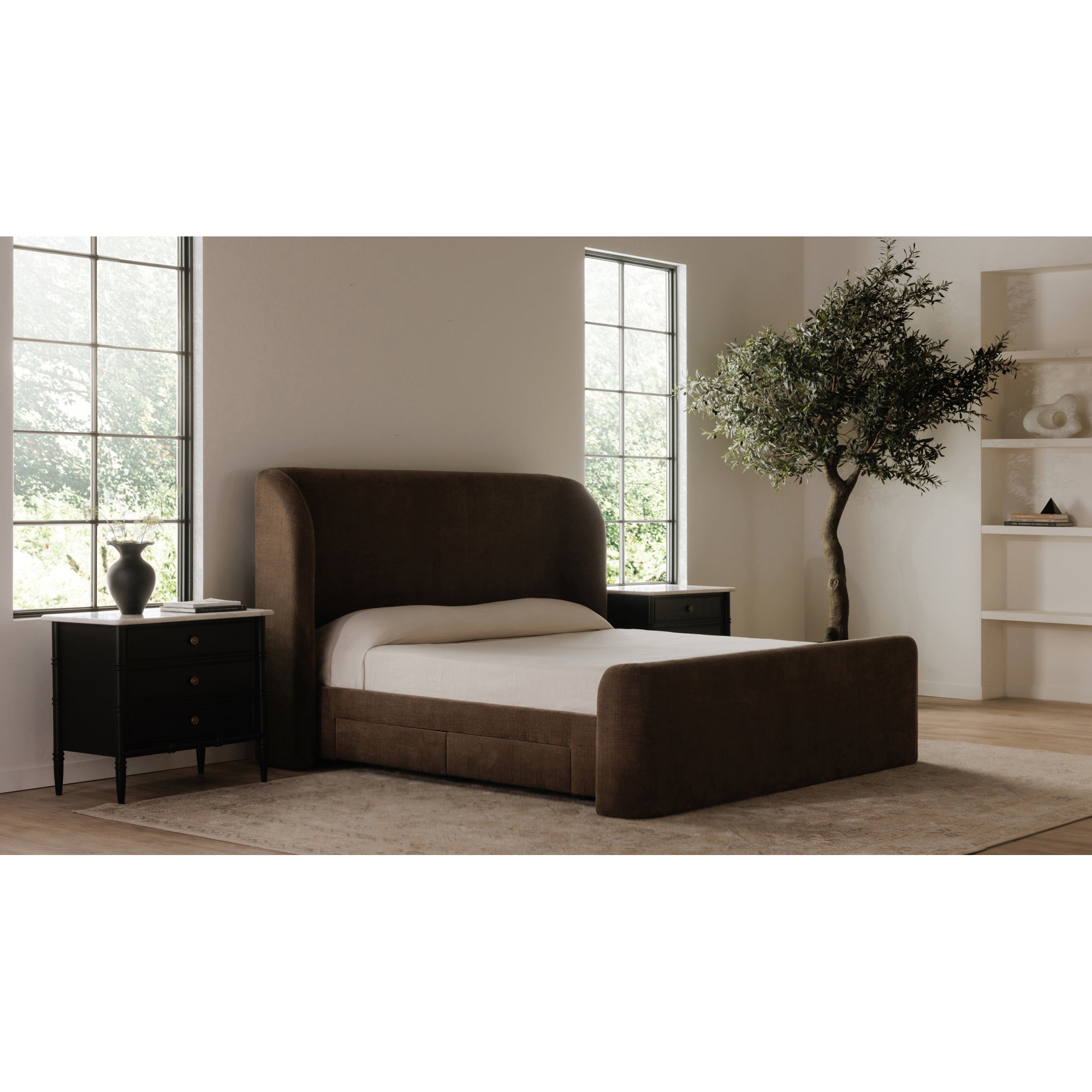 Sophia King Storage Bed Brown - 1630Living