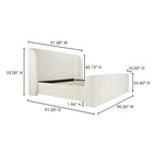 Sophia King Storage Bed Cream - 1630Living