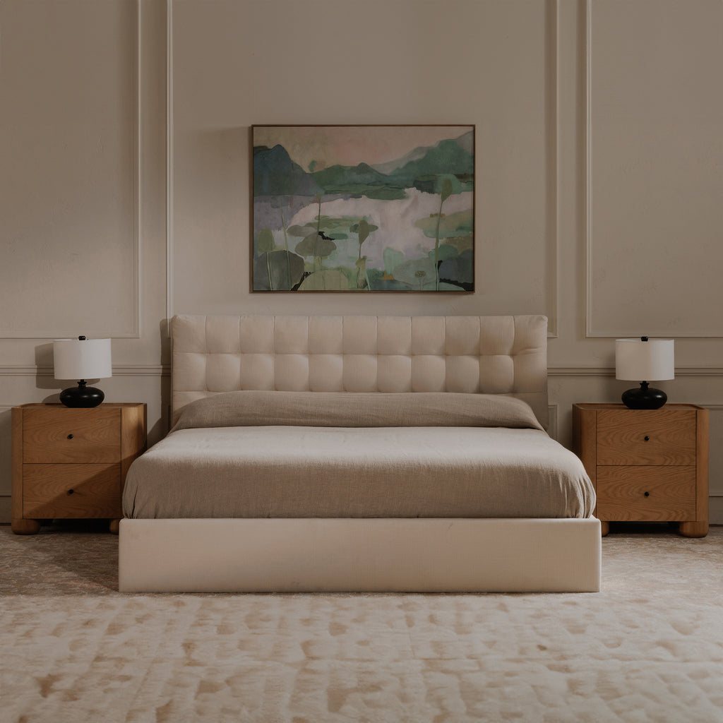 Sebastion King Storage Bed Cream - 1630Living